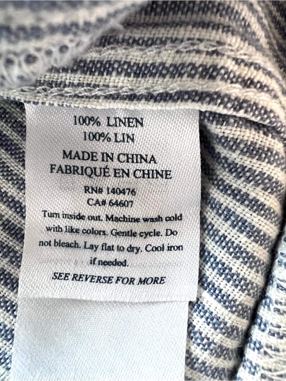 Faherty Sleeveless Mini Dress in White and Navy Pinstripe - Picture 13 of 13